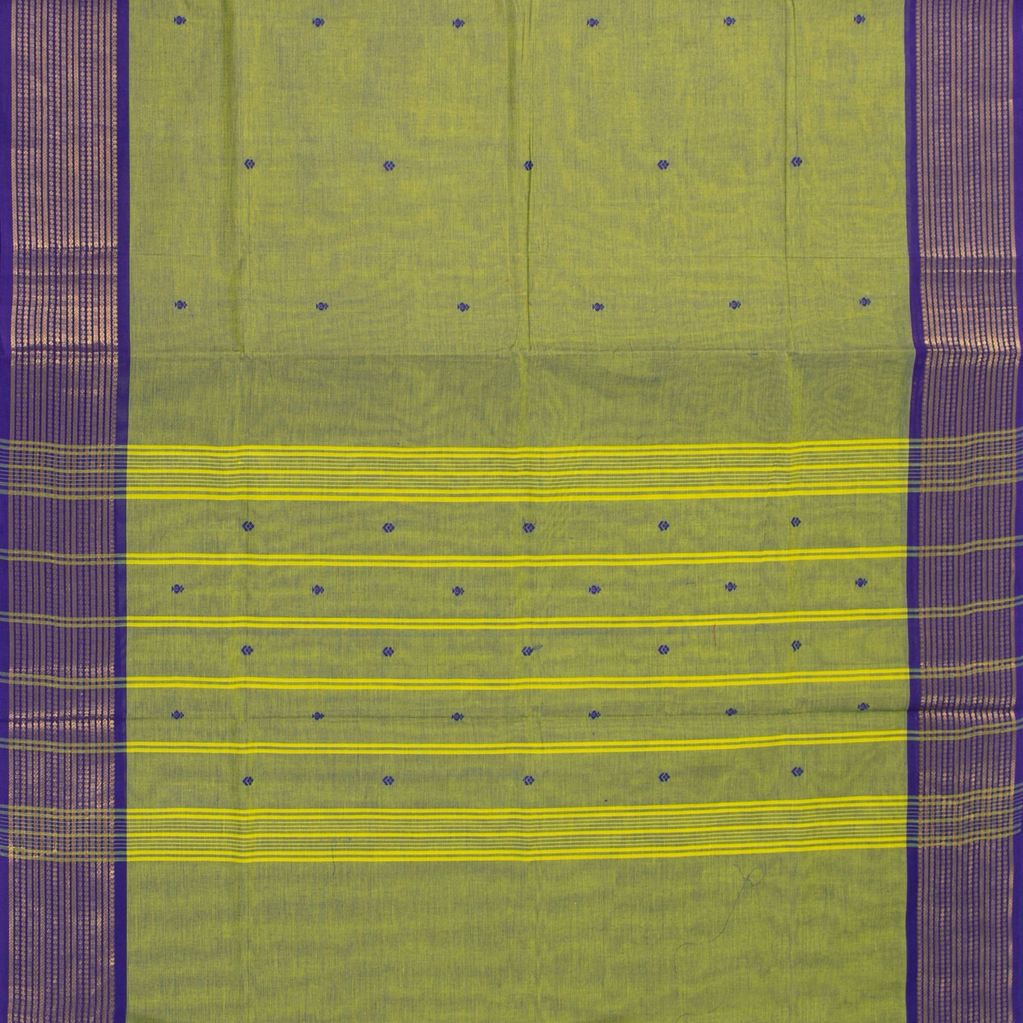 Green And Violet Kanchi Cotton Saree For Festive Wear PV MM KC 796 - Cotton Saree - Panjavarnam PV MM KC 796