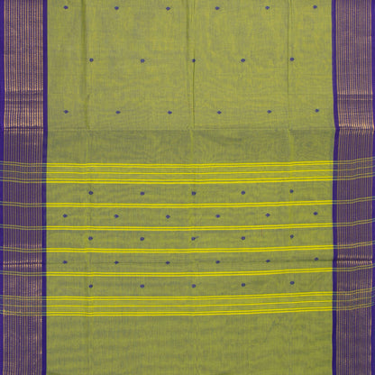 Green And Violet Kanchi Cotton Saree For Festive Wear PV MM KC 796 - Cotton Saree - Panjavarnam PV MM KC 796
