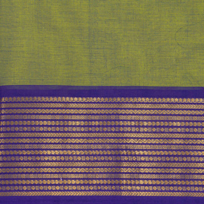 Green And Violet Kanchi Cotton Saree For Festive Wear PV MM KC 796 - Cotton Saree - Panjavarnam PV MM KC 796