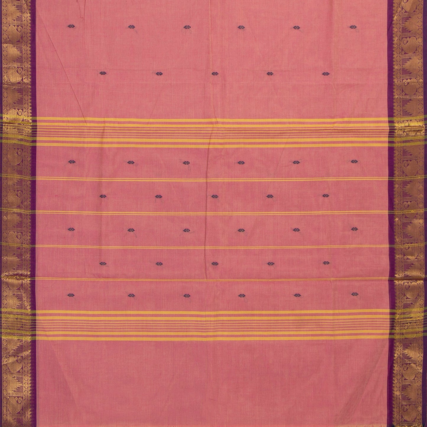 Pink And Magenta Kanchi Cotton Saree For Festive Wear PV MM KC 842 - Cotton Saree - Panjavarnam PV MM KC 842