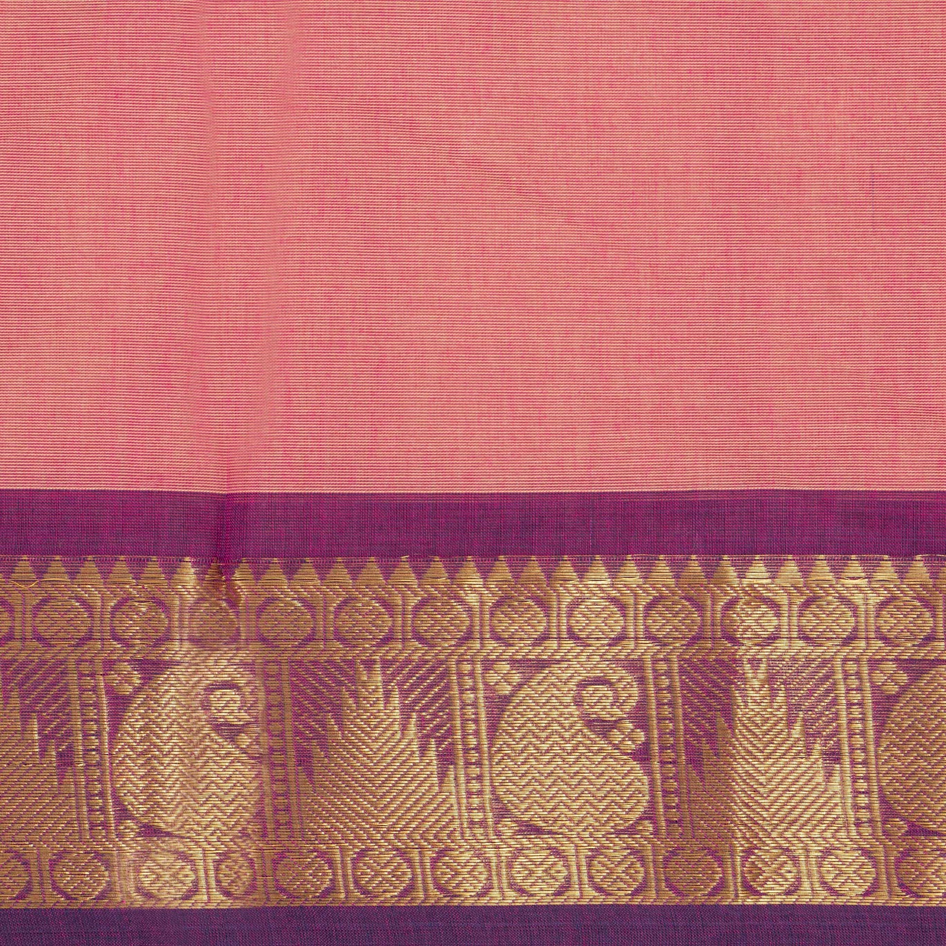 Pink And Magenta Kanchi Cotton Saree For Festive Wear PV MM KC 842 - Cotton Saree - Panjavarnam PV MM KC 842