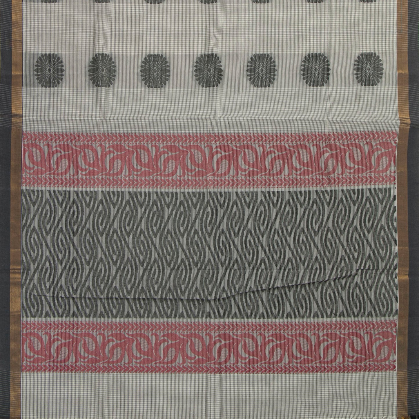 Grey Fancy Cotton Saree For Festive Wear PV MM FC 988