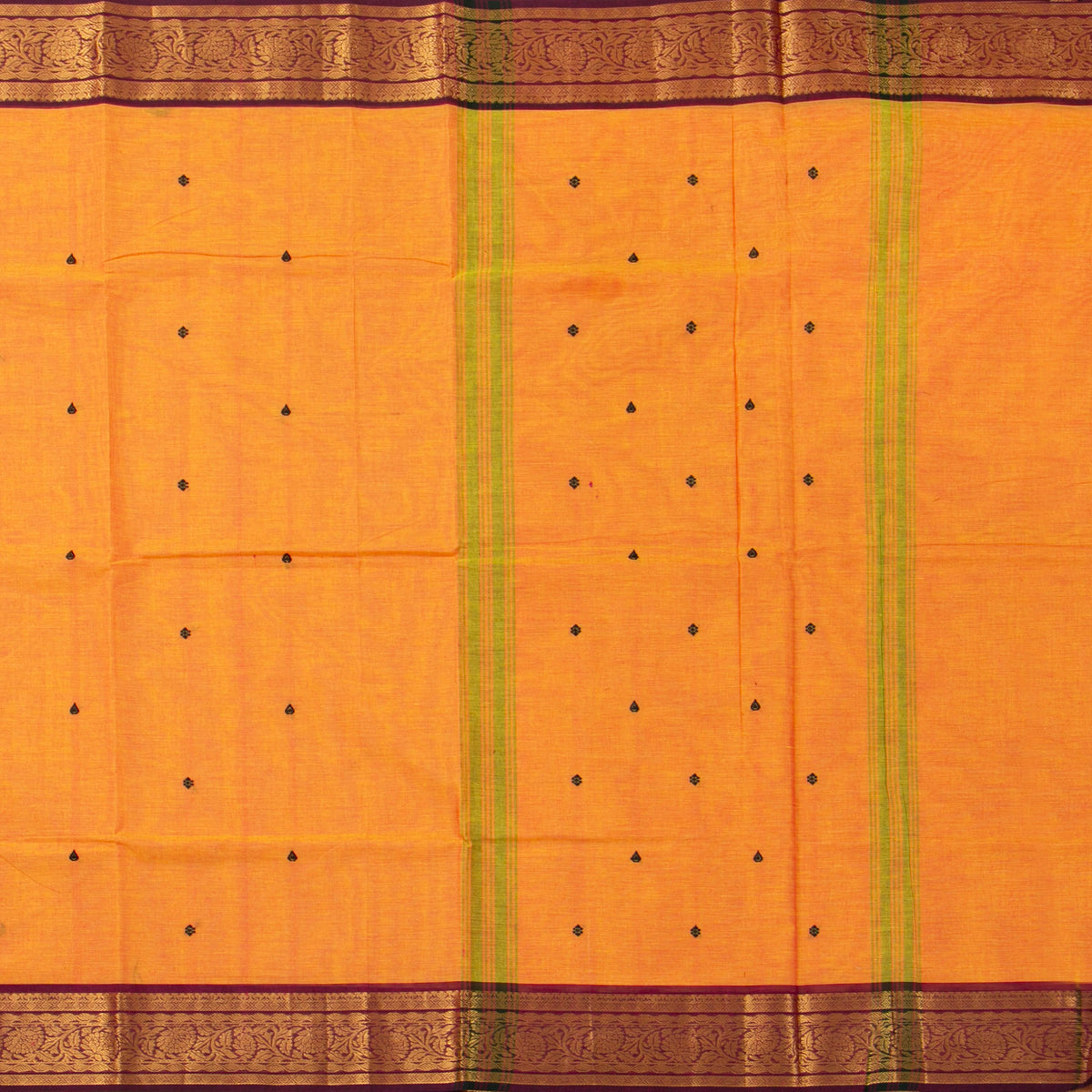 Peach And Magenta Kanchi Cotton Saree For Festive Wear PV MM KC 819