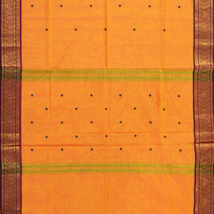 Peach And Magenta Kanchi Cotton Saree For Festive Wear PV MM KC 819