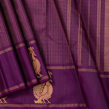 Magenta Kanchipuram Silk Saree For Festive Wear PV NYC 1495