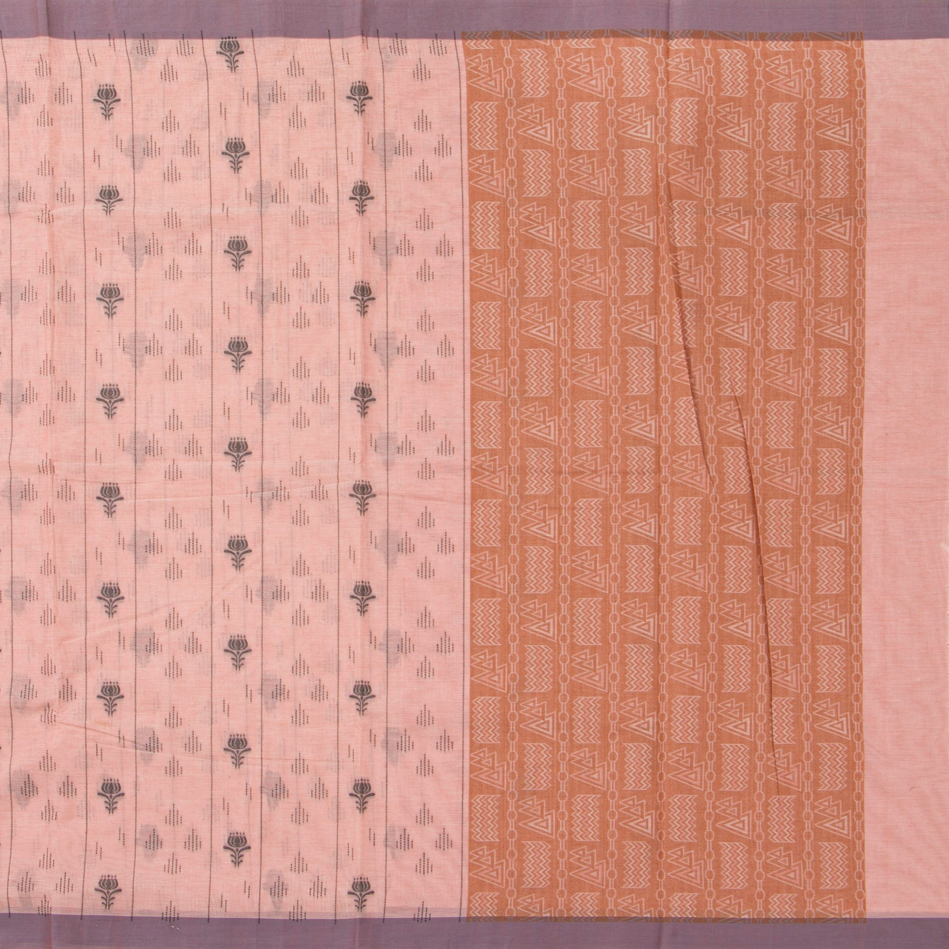 Peach Fancy Cotton Saree For Festive Wear PV MM FC 985 - Cotton Saree - Panjavarnam PV MM FC 986