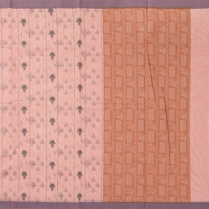 Peach Fancy Cotton Saree For Festive Wear PV MM FC 985 - Cotton Saree - Panjavarnam PV MM FC 986