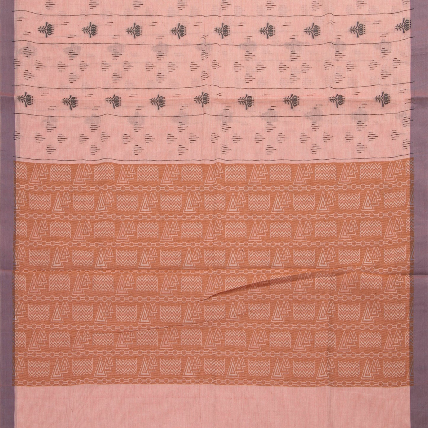 Peach Fancy Cotton Saree For Festive Wear PV MM FC 985 - Cotton Saree - Panjavarnam PV MM FC 986