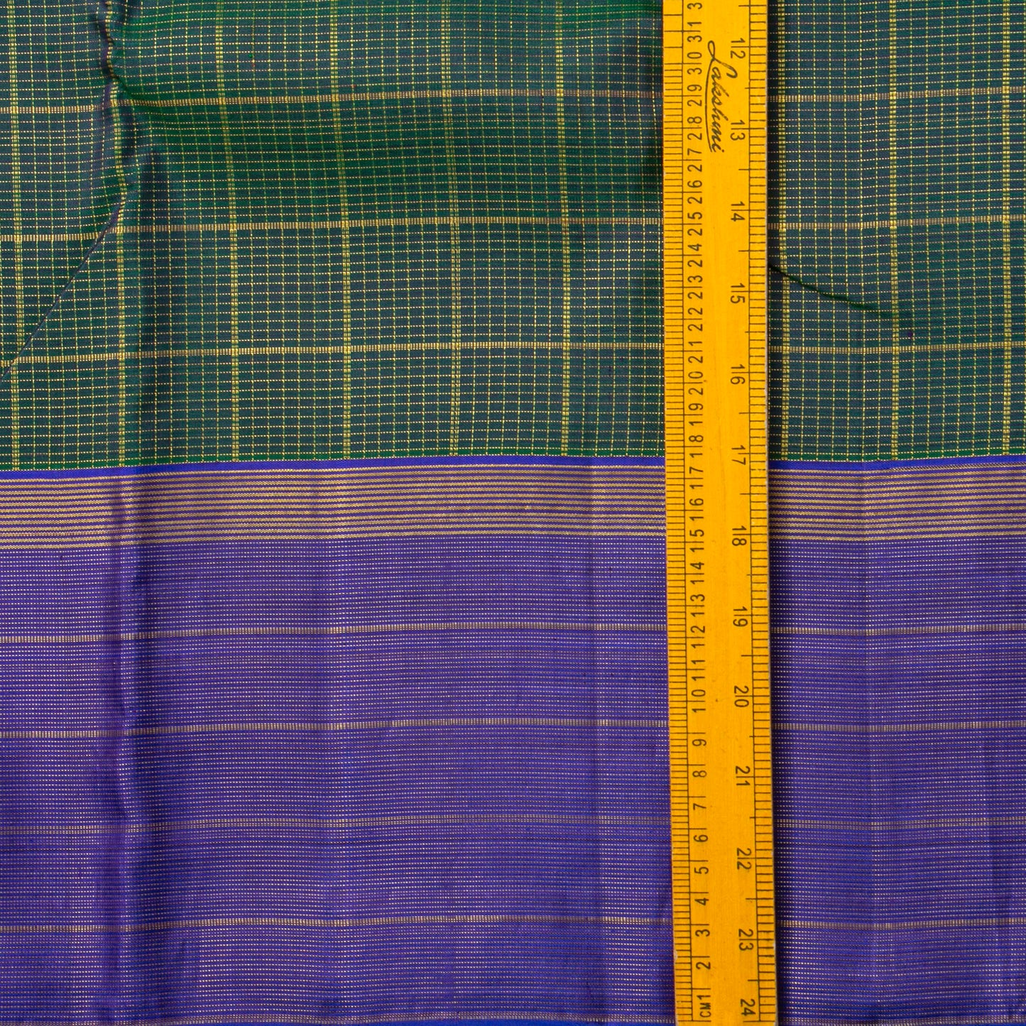 Green And Blue Kanchipuram Silk Saree For Festive Wear PV NYC 1474