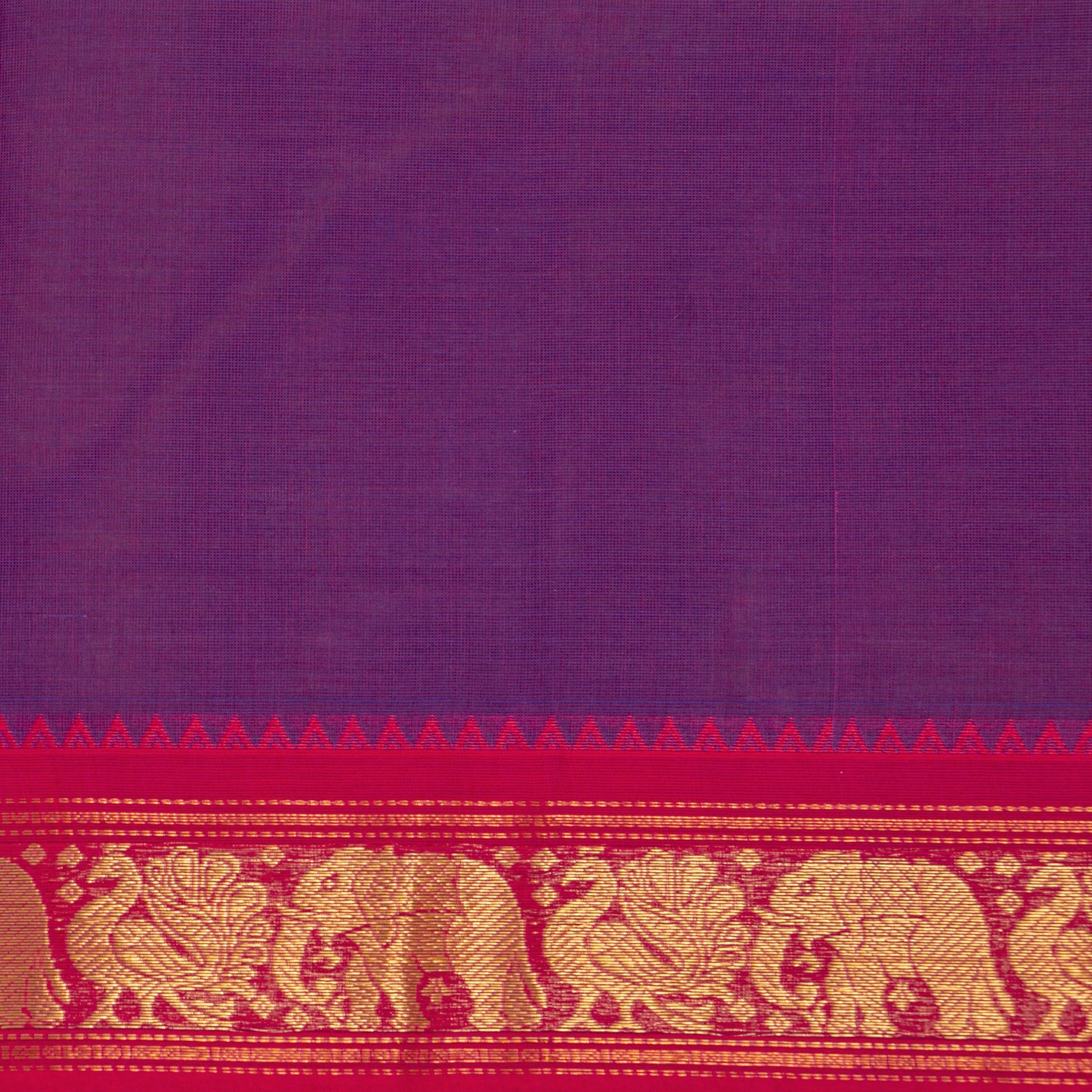 Purple And Pink Kanchi Cotton Saree For Festive Wear PV MM KC 803 - Cotton Saree - Panjavarnam PV MM KC 803