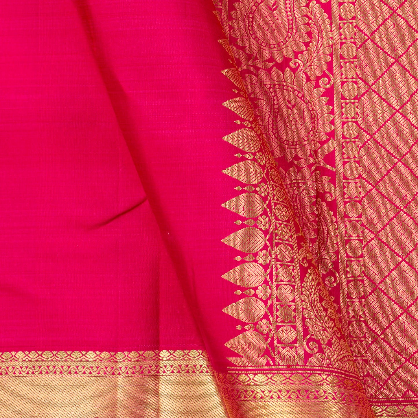 Pink Kanchipuram Silk Saree For Festive Wear PV NYC 1569