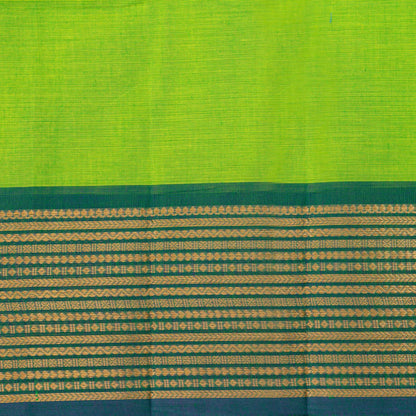 Green And Blue Kanchi Cotton Saree For Festive Wear PV MM KC 778 - Cotton Saree - Panjavarnam PV MM KC 778