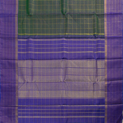 Green And Blue Kanchipuram Silk Saree For Festive Wear PV NYC 1474