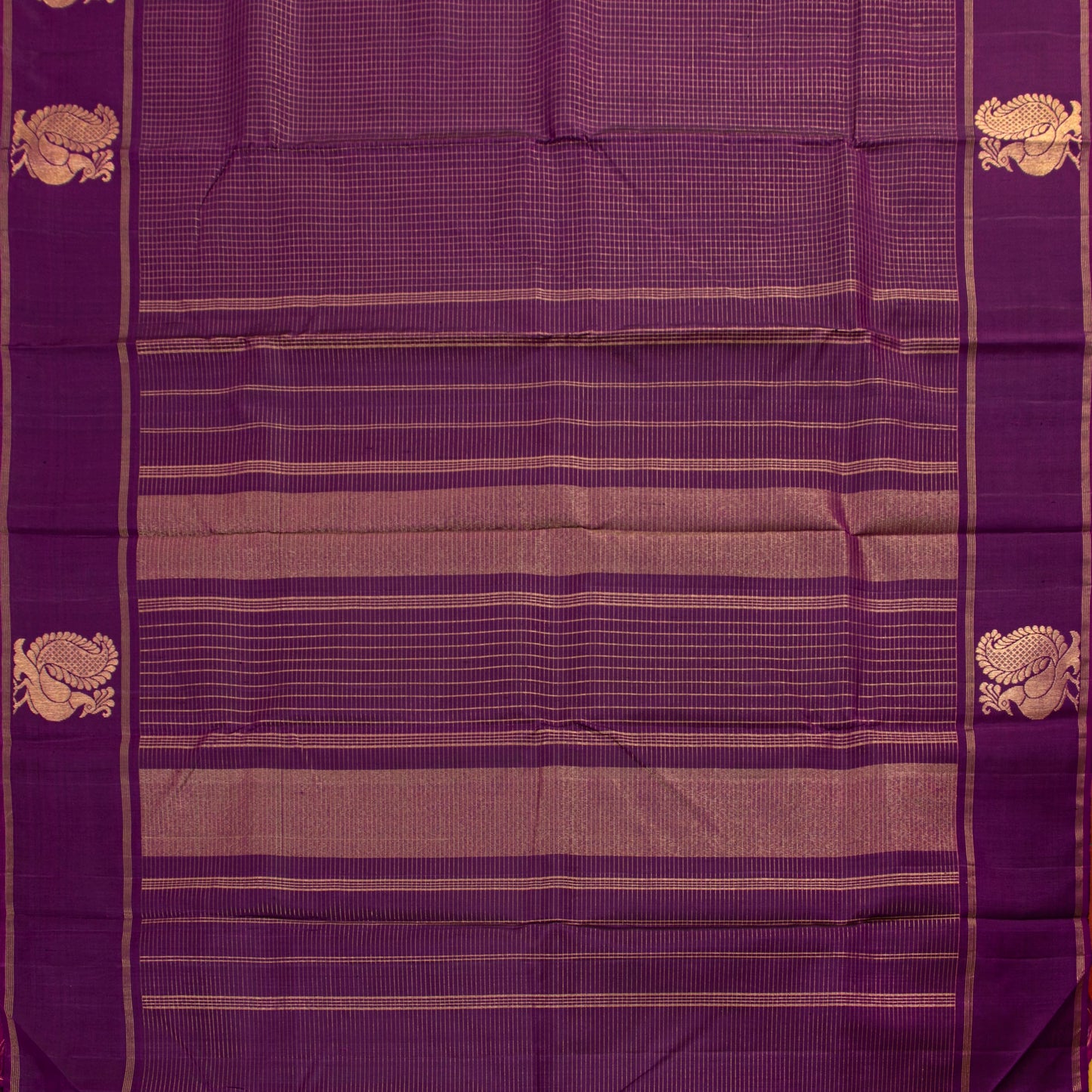 Magenta Kanchipuram Silk Saree For Festive Wear PV NYC 1495