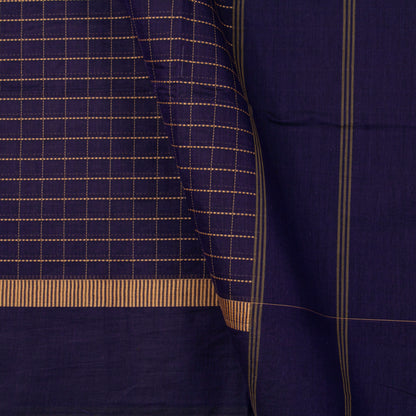 Navy Blue Kanchi Cotton Saree For Festive Wear PV MM KC 928