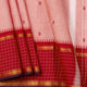 Peach And Red Kanchi Cotton Saree For Festive Wear PV MM KC 949