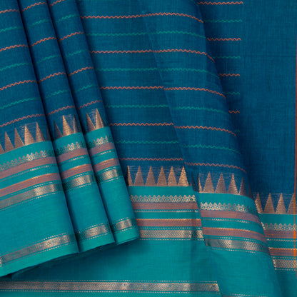 Blue Kanchi Cotton Saree For Festive Wear PV MM KC 919