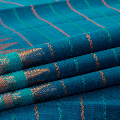 Blue Kanchi Cotton Saree For Festive Wear PV MM KC 919