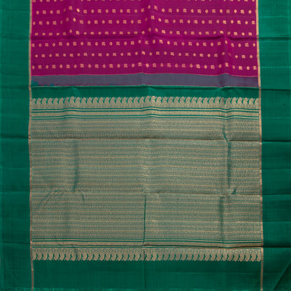 Magenta And Green Kanchipuram Silk Saree For Festive Wear PV NYC 1550