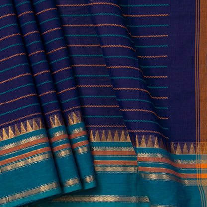 Blue Kanchi Cotton Saree For Festive Wear PV MM KC 921