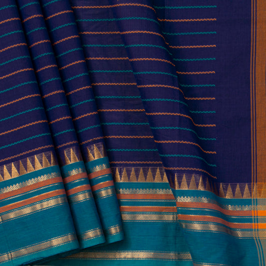 Blue Kanchi Cotton Saree For Festive Wear PV MM KC 921