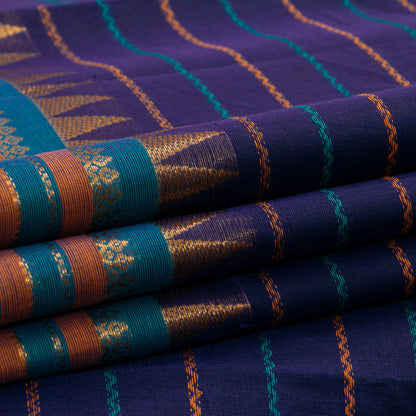 Blue Kanchi Cotton Saree For Festive Wear PV MM KC 921