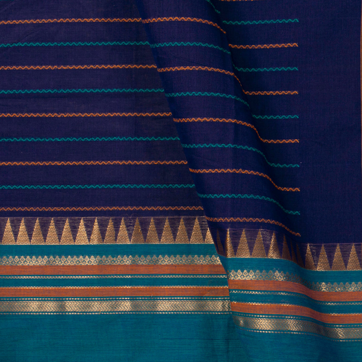 Blue Kanchi Cotton Saree For Festive Wear PV MM KC 921