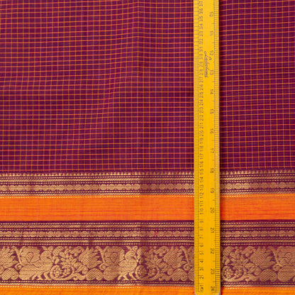 Magenta Kanchi Cotton Saree For Festive Wear PV MM KC 752