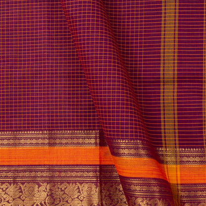 Magenta Kanchi Cotton Saree For Festive Wear PV MM KC 752