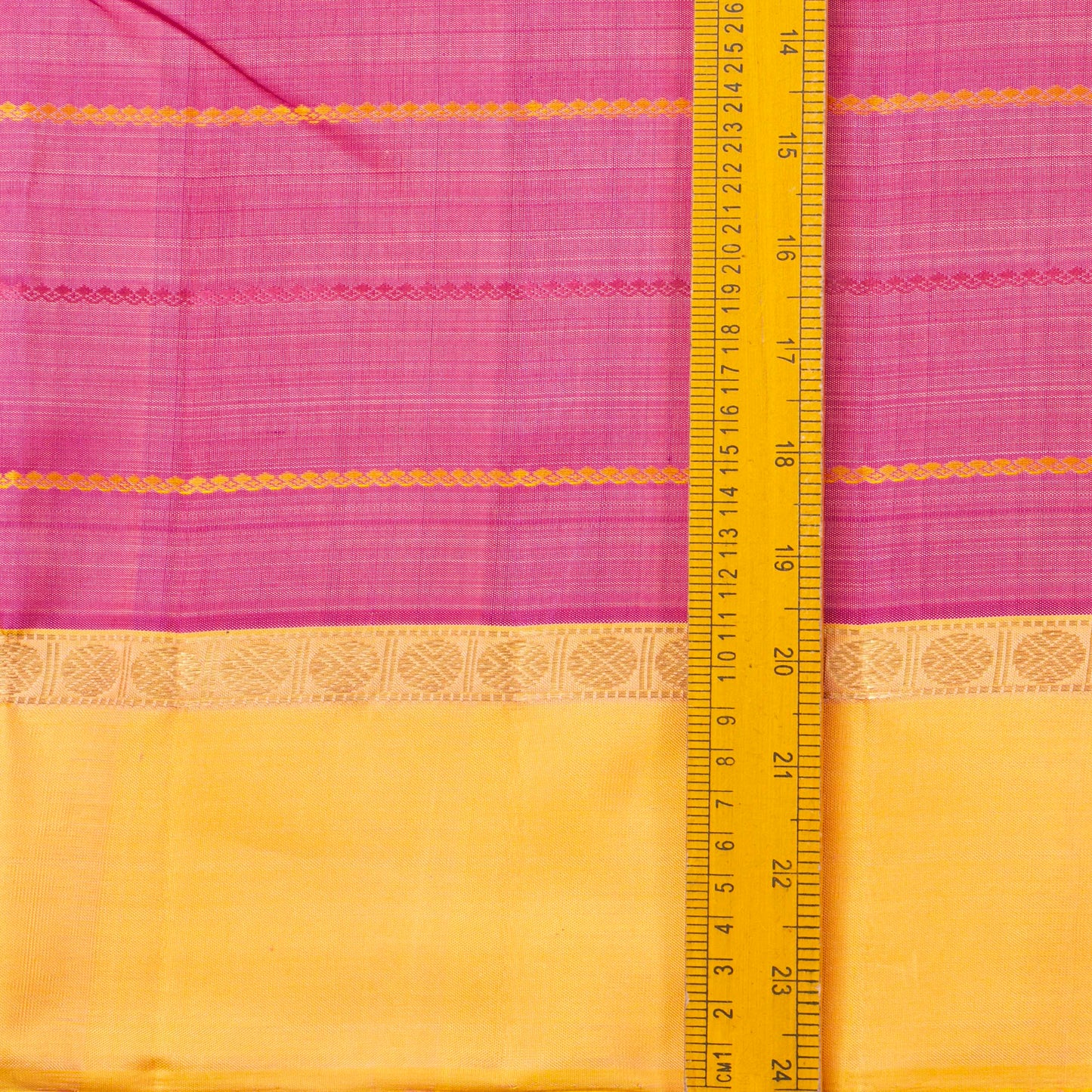 Pink And Cream Kanchipuram Silk Saree For Wedding Wear PV NYC 1484