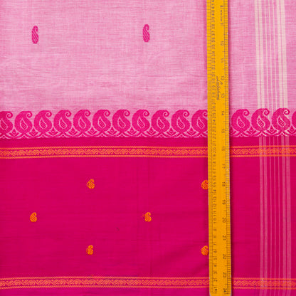 Pink Kanchi Cotton Saree For Festive Wear PV MM KC 951