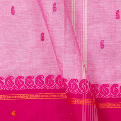 Pink Kanchi Cotton Saree For Festive Wear PV MM KC 951