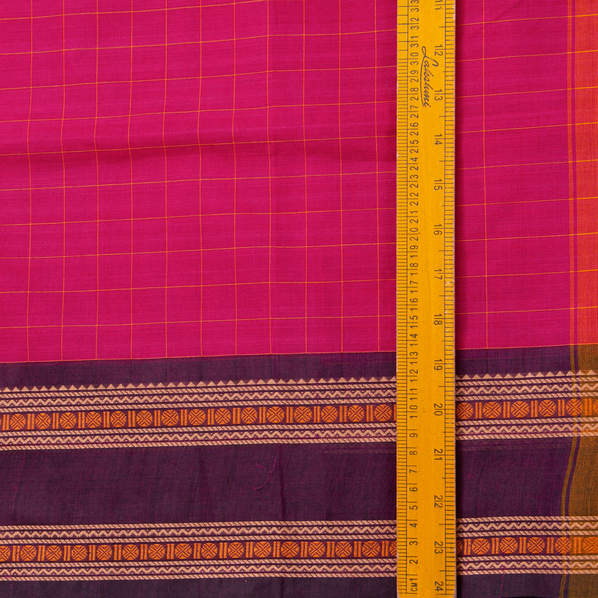 Pink And Purple Kanchi Cotton Saree For Festive Wear PV MM KC 754