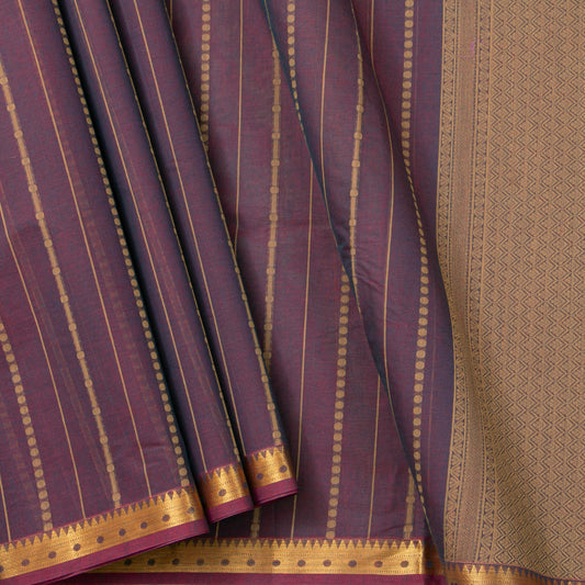 Mauve Cotton Saree For Festive Wear PV MM KC 969