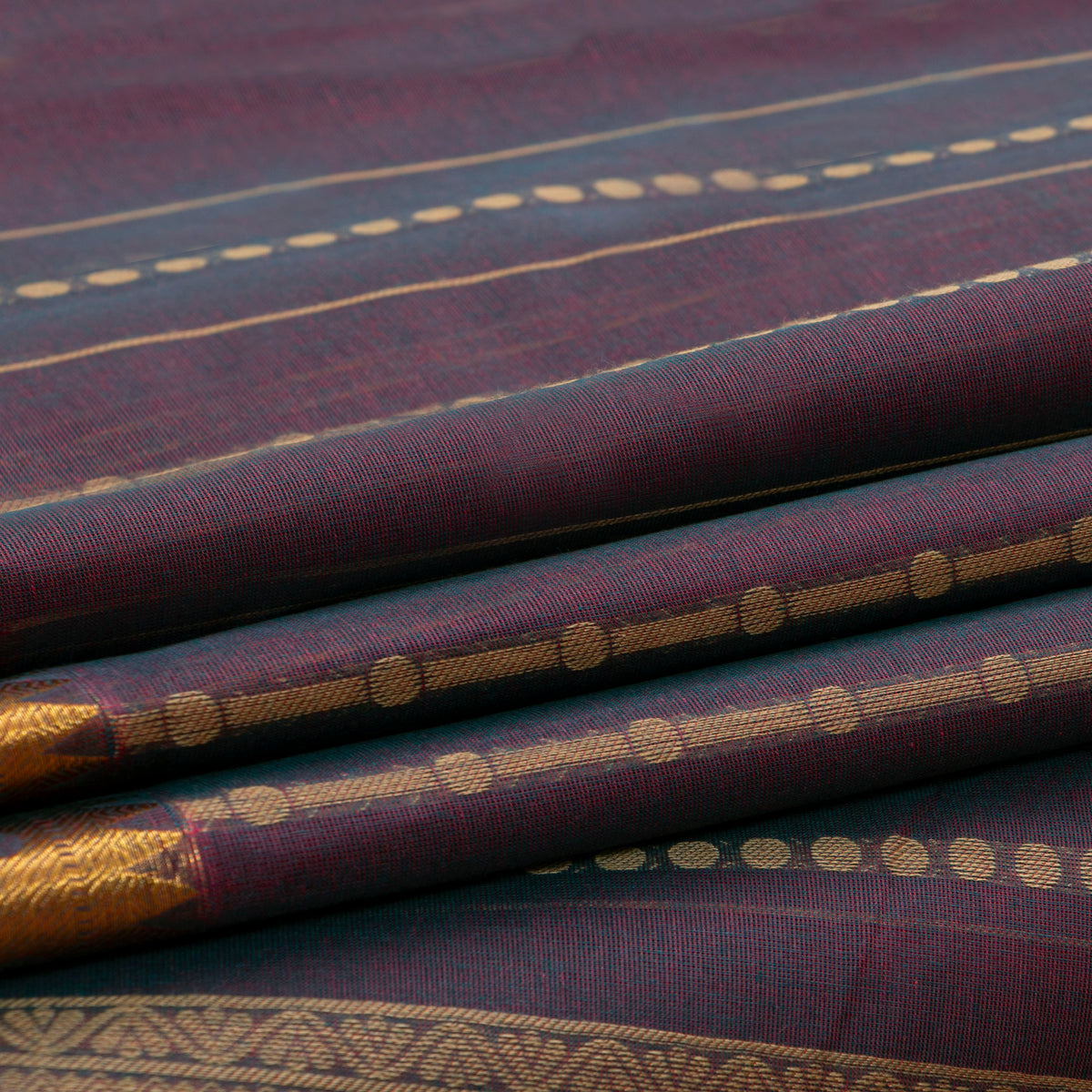 Mauve Cotton Saree For Festive Wear PV MM KC 969