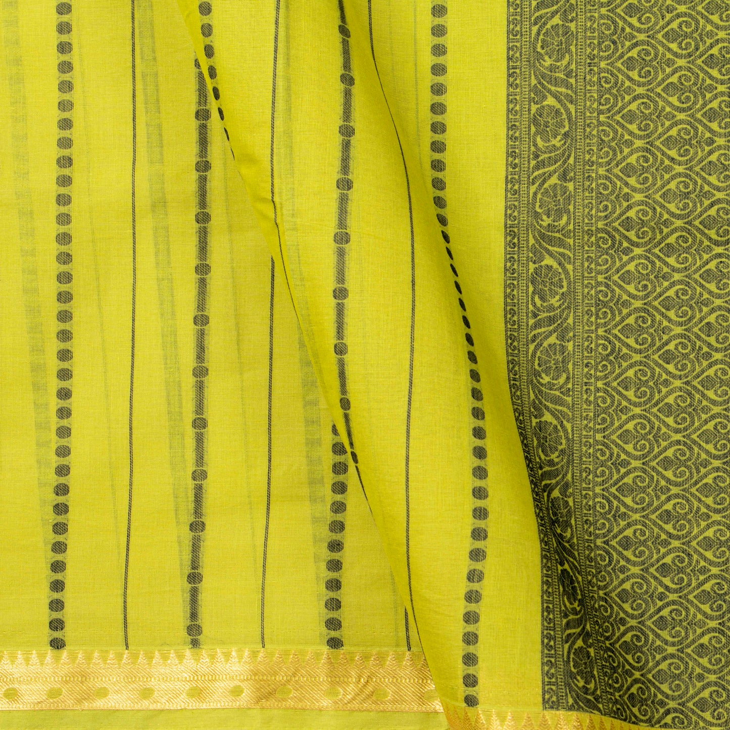 Green  Kanchi Cotton Saree For Festive Wear PV MM KC 971