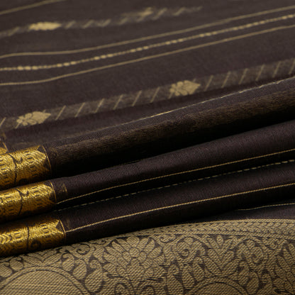 Brown Kanchi Cotton Saree For Festive Wear PV MM KC 970
