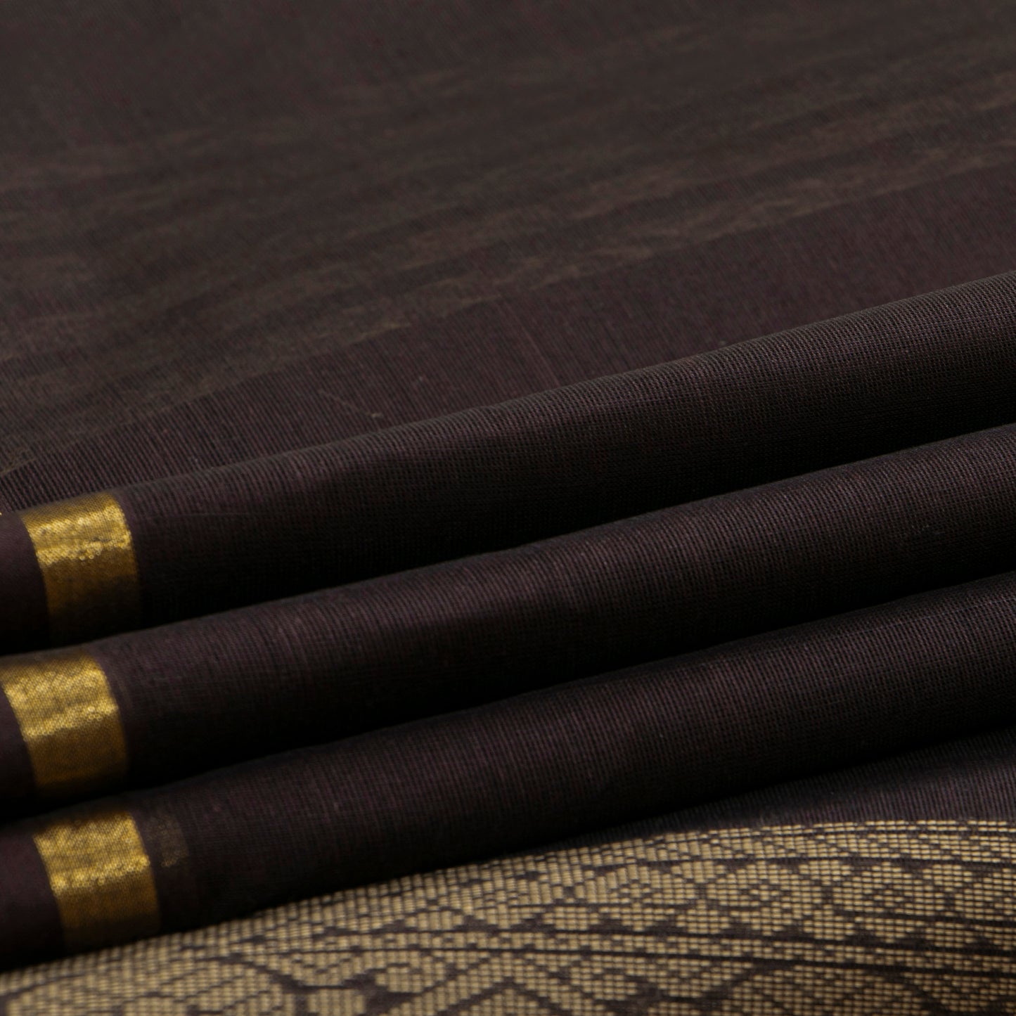 Brown Fancy Cotton Saree For Festive Wear PV MM FC 965