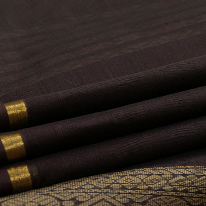 Brown Fancy Cotton Saree For Festive Wear PV MM FC 965