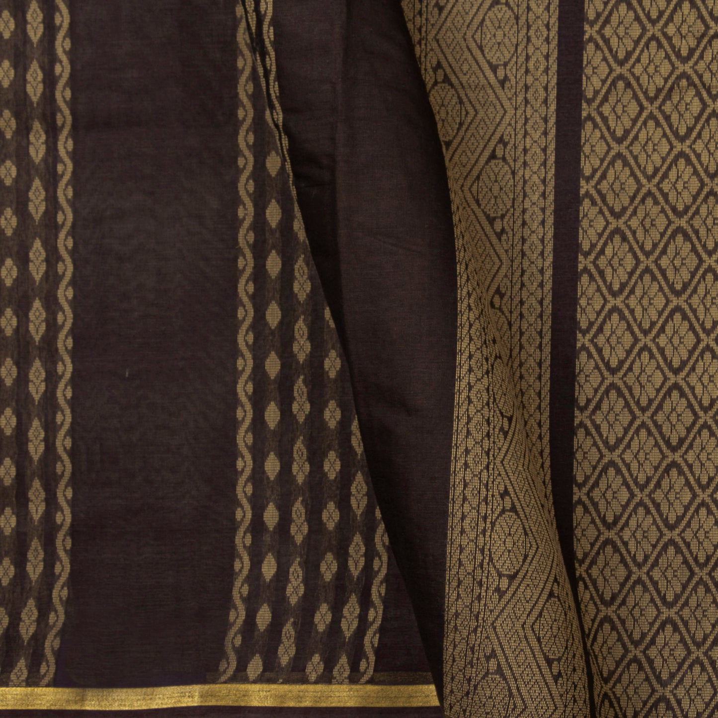 Brown Fancy Cotton Saree For Festive Wear PV MM FC 965