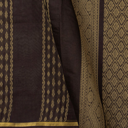 Brown Fancy Cotton Saree For Festive Wear PV MM FC 965