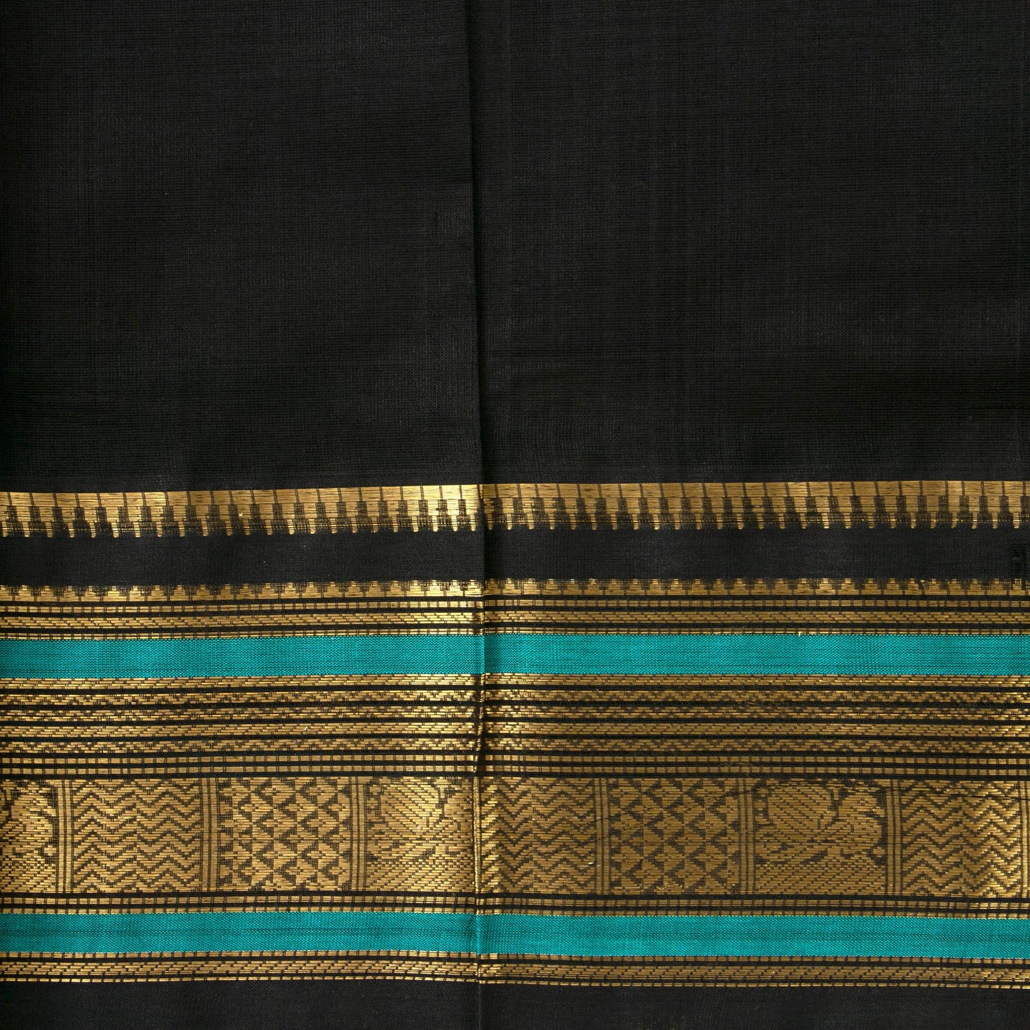 Pink And Black Kanchi Silk Cotton Saree With Zari Checks For Festive Wear VP SC 173