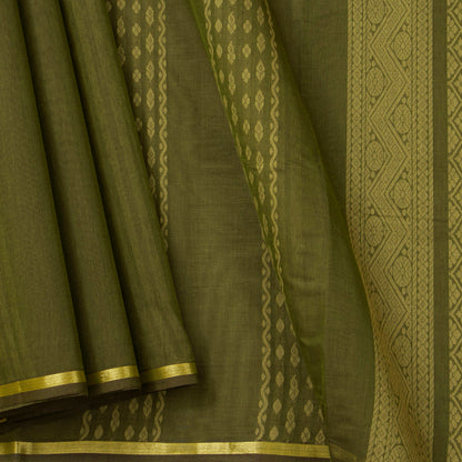 Green Fancy Cotton Saree For Festive Wear PV MM FC 966
