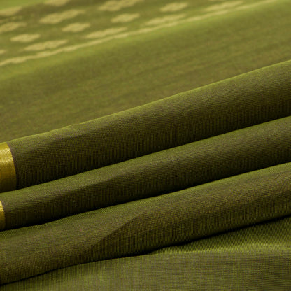 Green Fancy Cotton Saree For Festive Wear PV MM FC 966