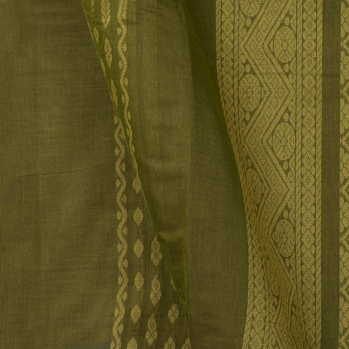 Green Fancy Cotton Saree For Festive Wear PV MM FC 966