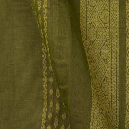 Green Fancy Cotton Saree For Festive Wear PV MM FC 966