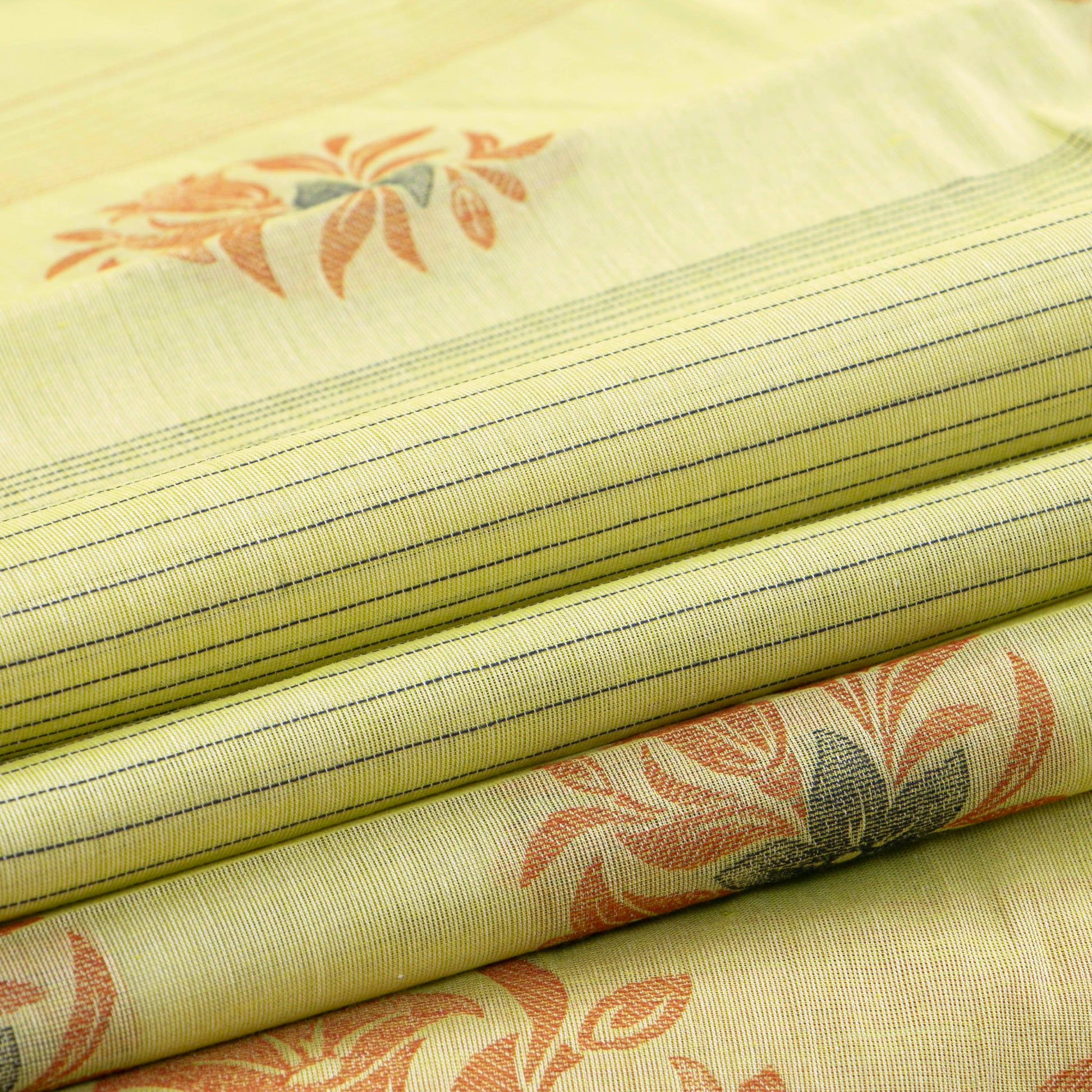 Pastel Green Fancy Cotton Saree For Festive Wear PV MM FC 993 - Cotton Saree - Panjavarnam PV MM FC 993