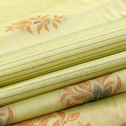 Pastel Green Fancy Cotton Saree For Festive Wear PV MM FC 993 - Cotton Saree - Panjavarnam PV MM FC 993
