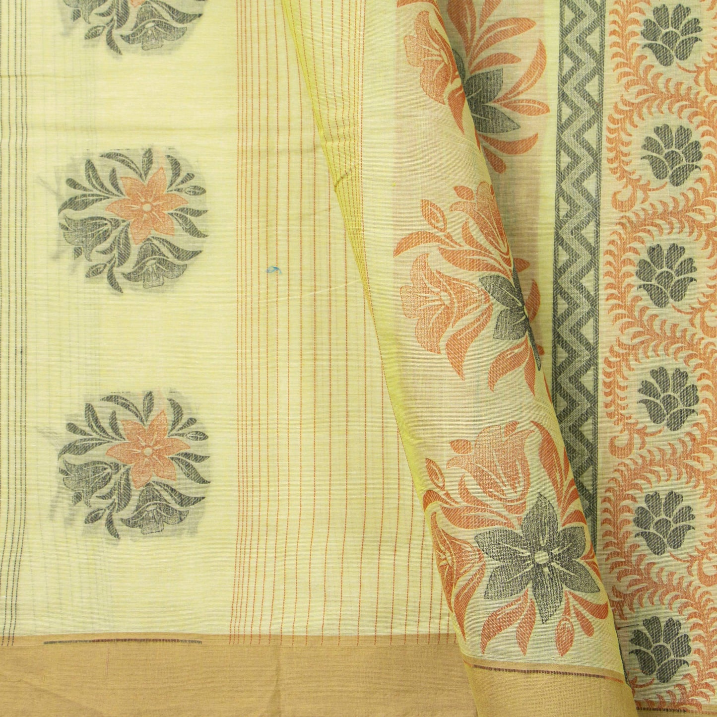 Pastel Green Fancy Cotton Saree For Festive Wear PV MM FC 993 - Cotton Saree - Panjavarnam PV MM FC 993