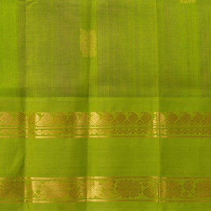 Purple And Green Kanchi Silk Cotton Saree For Festive Wear VP SC 166